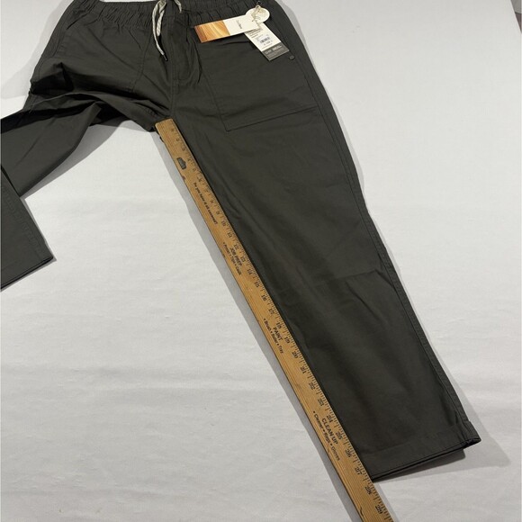 Vuori Ripstop Vintage Pants Mens Elastic Waist V461 Balsam Cotton Gray Sz XL NWT - Picture 5 of 8